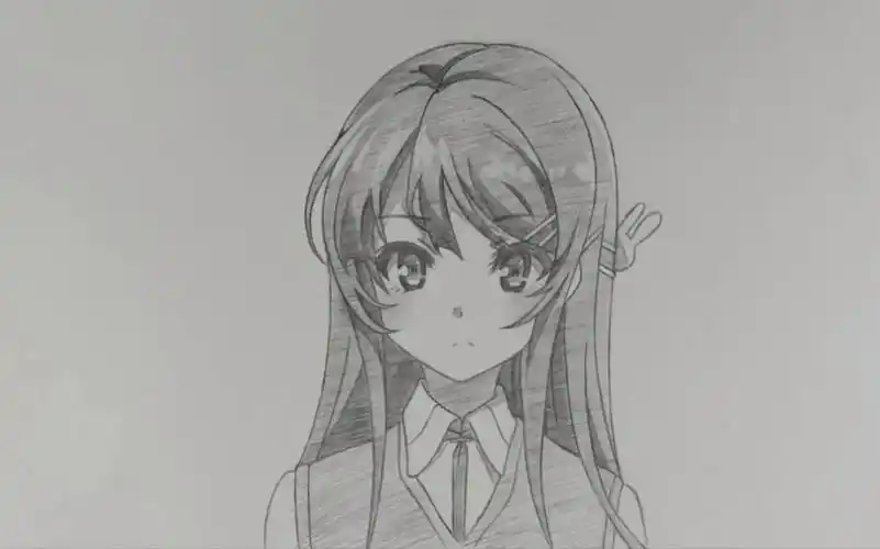 (手绘)教你画樱岛麻衣