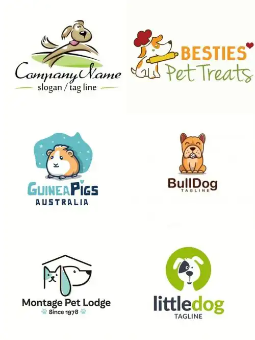 logo设计美式卡通宠物合集logo07