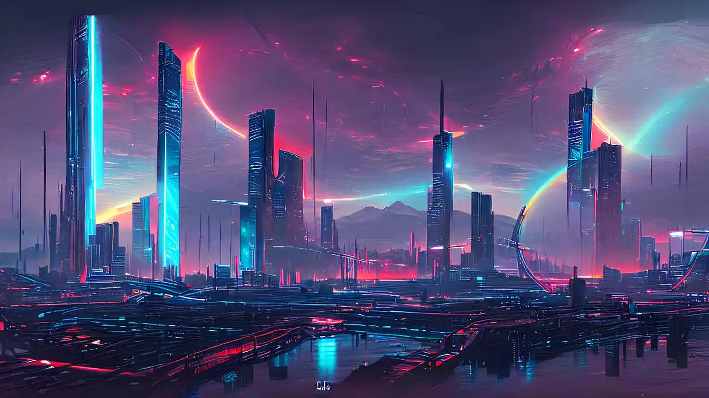 这是ai想象的未来世界 #ai绘画