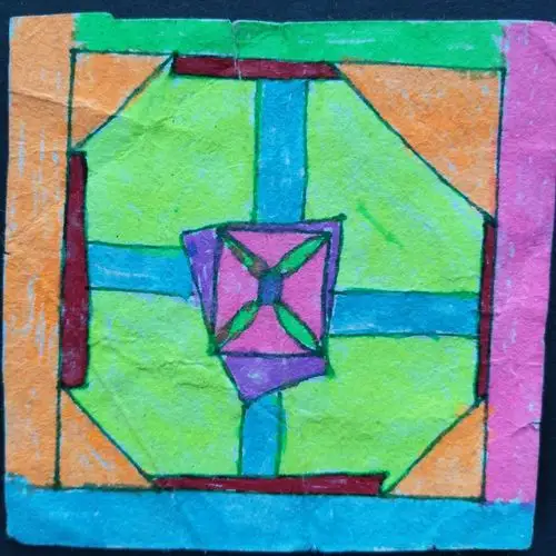 南明小学2017学年第一学期五年级《适合纹样》部分作品展