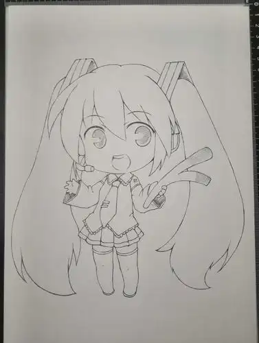 初音未来简笔画初音未来简笔画简单又漂亮