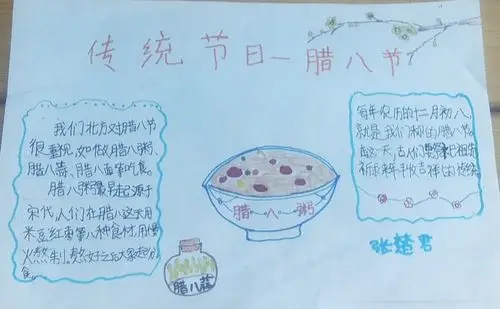 张楚君同学"腊八节"手抄报