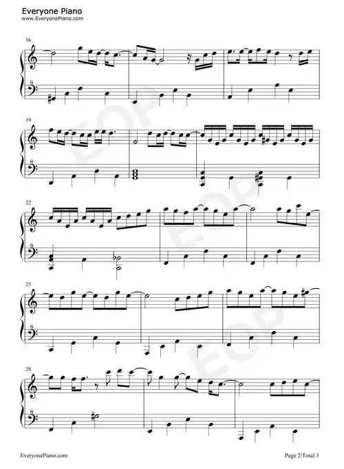 水星记-简单版五线谱预览2-钢琴谱文件(五线谱,双手简谱,数字谱,midi