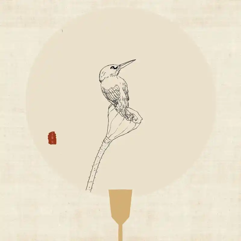 禽鸟白描工笔团扇线稿.#少儿美术教育 #团扇 #工笔画 #禽 - 抖音