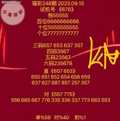 【小海说彩】248期图纸