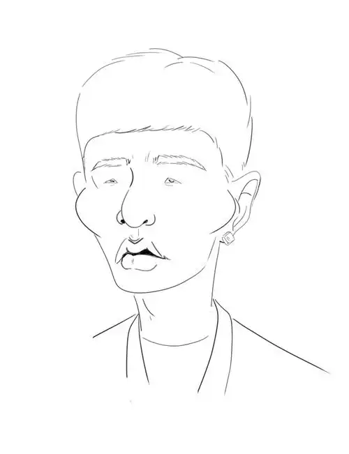 人物夸张漫画《李荣浩》