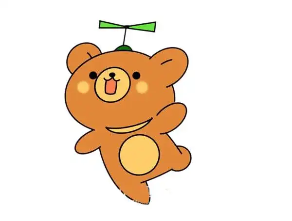 卡通小熊简笔画画法步骤步骤图片