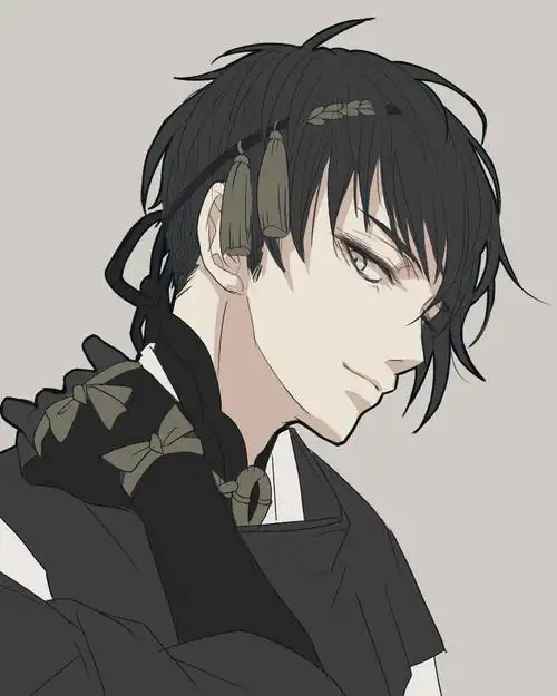 刀剑乱舞 刀剑男士 发型系列-散发 三日月宗近 绘师:优起(pixiv id=