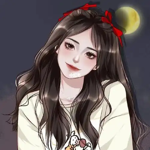 高冷女生头像原创手绘插画动漫女头