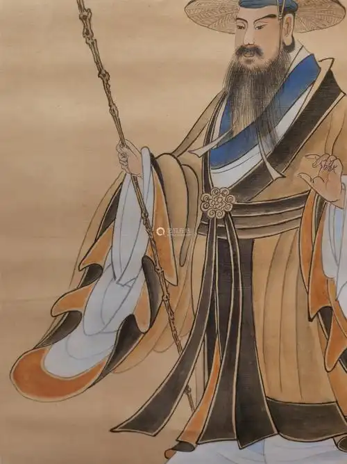 张大千 东坡居士 纸本设色 立轴