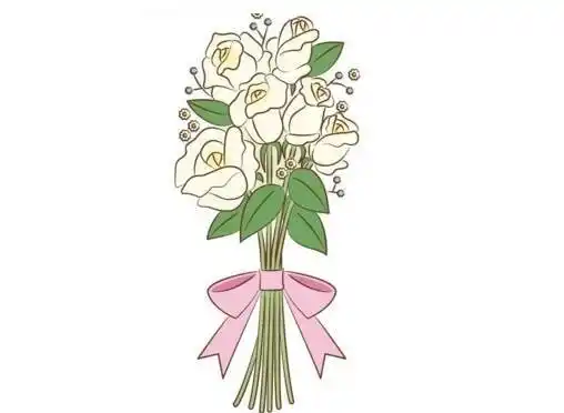 一束鲜花简笔画 8月最新一束花简笔画画法