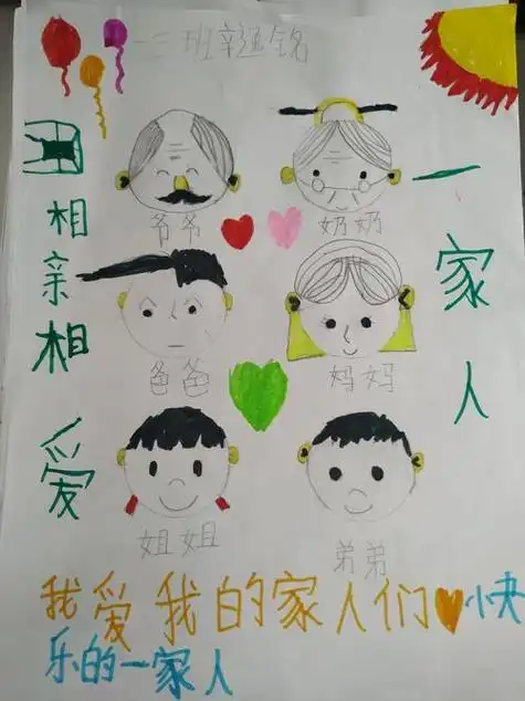 二年级的我爱我家手抄报我爱我家手抄报