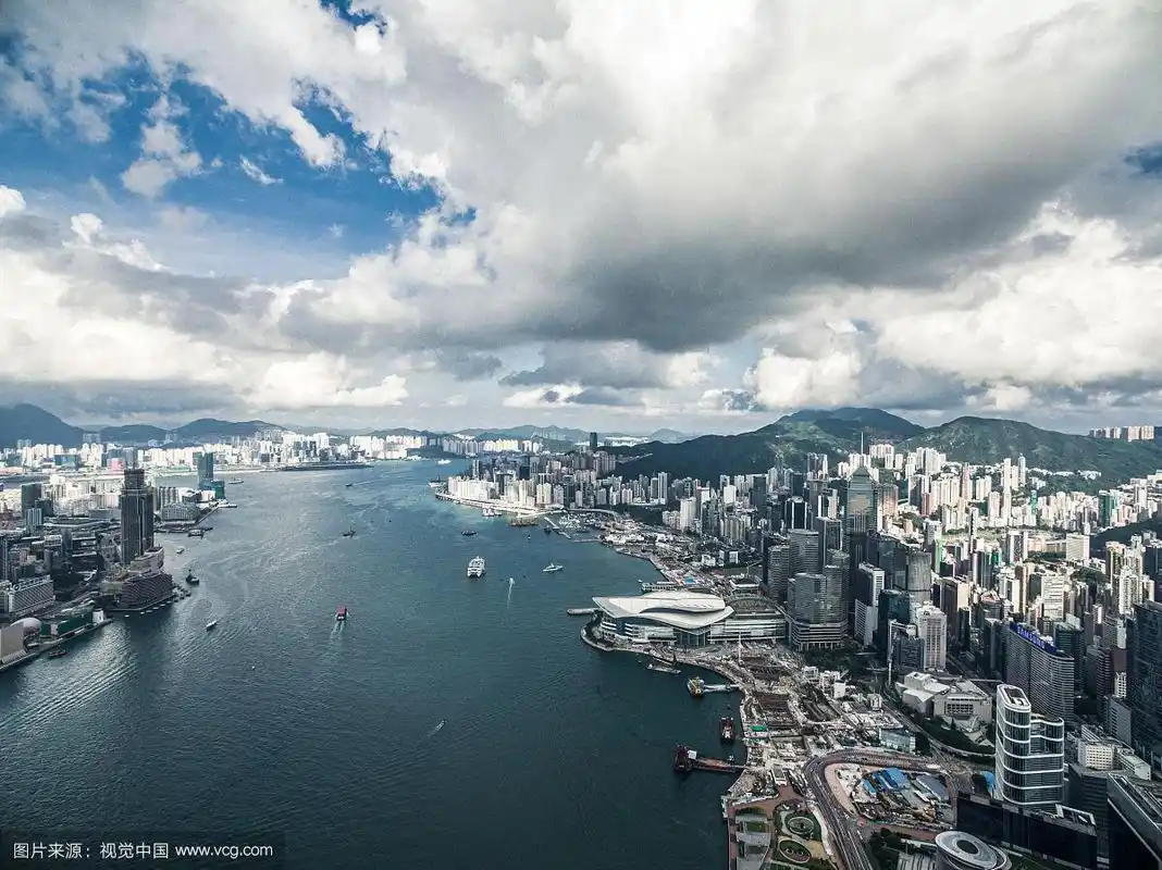 俯瞰香港维多利亚港