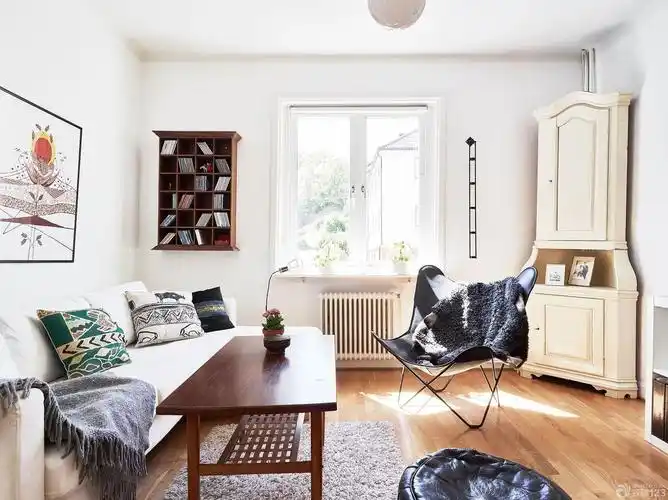 2020最新北欧风格小户型客厅样板间效果图_设计456装修效果图