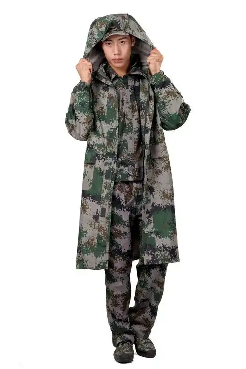 新式07迷彩雨衣 数码林地迷彩 户外连体雨衣 迷彩雨衣 厂家批发