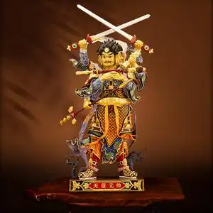 天蓬元帅神像19寸净坛使者家用佛堂寺庙供奉北极四圣猪八戒铜摆件