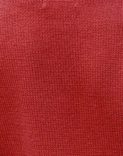 (特惠)枣红色拼色显瘦毛衣