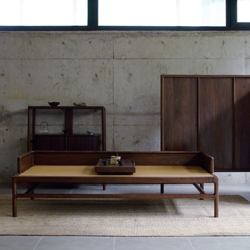 素元家具如云罗汉榻客厅书房床榻沙发床新中式实木现代简约