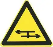 注意分离式道路标志主要用来提醒驾驶人注意前方道路即将分离(两个