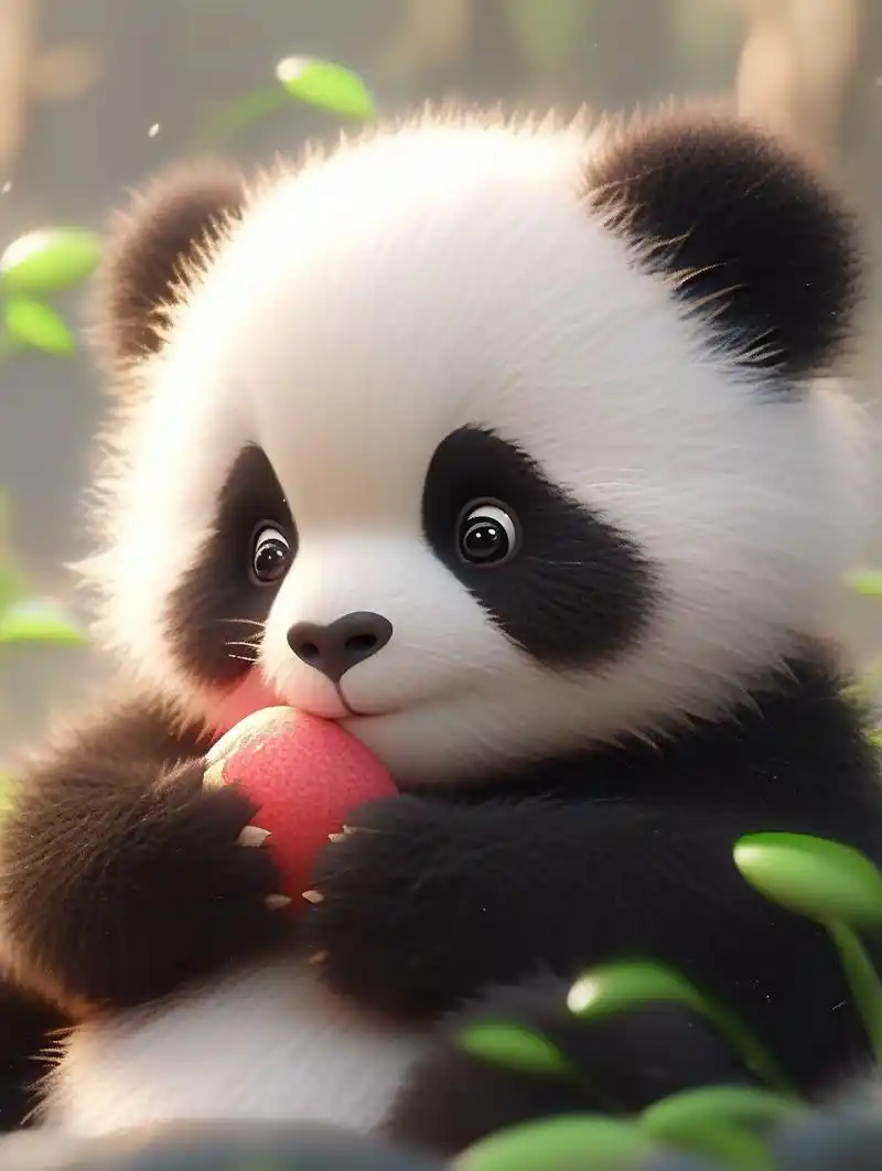 大熊猫幼崽可爱头像壁纸背景图