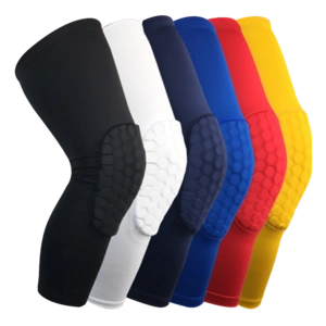 篮球护膝蜂窝七分加长防撞防护男女户外跑步运动训练紧身护腿袜