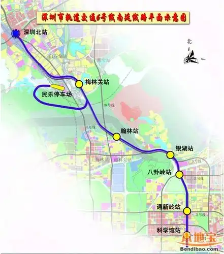 (深圳地铁6号线南延线线路图)