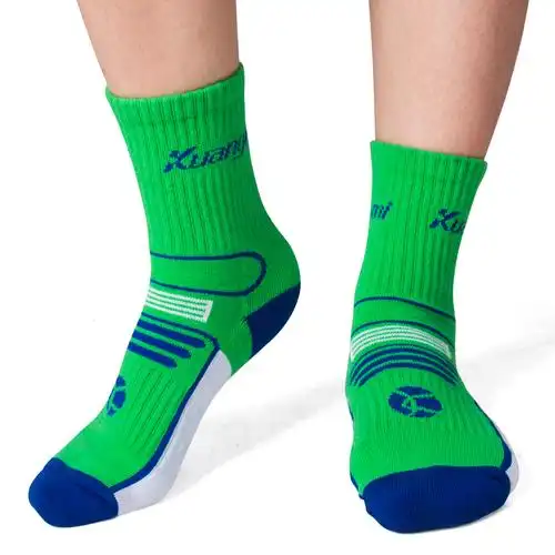狂迷儿童篮球袜运动袜专业中筒绿色男女缓震透气防滑加厚袜子