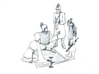 古代出征的士兵简笔画