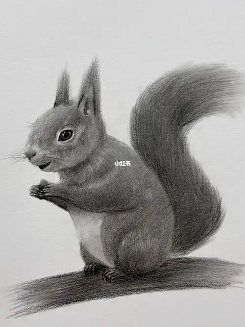 可爱的素描小松鼠教程来喽
