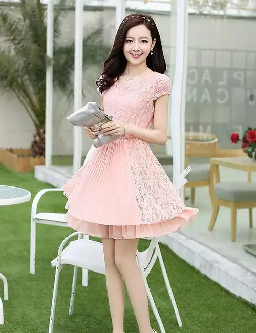 夏装连衣裙 q1098 浅粉m码