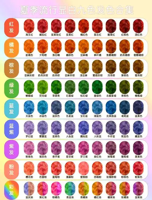 夏季彩色发色推荐,大胆尝试吧!
