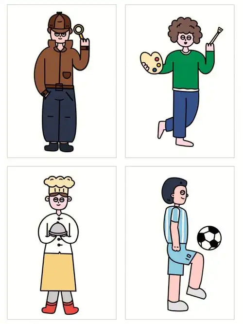 魔画团插画打卡职业人物