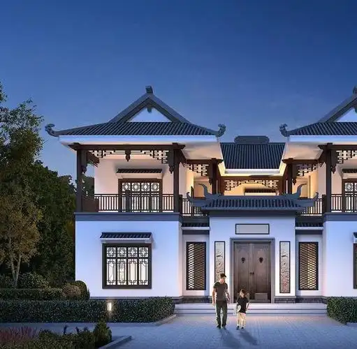 湖南老板都爱建的中式四合院,最美中国风,图纸难求