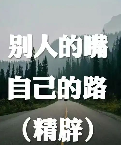 别人的嘴,自己的路.