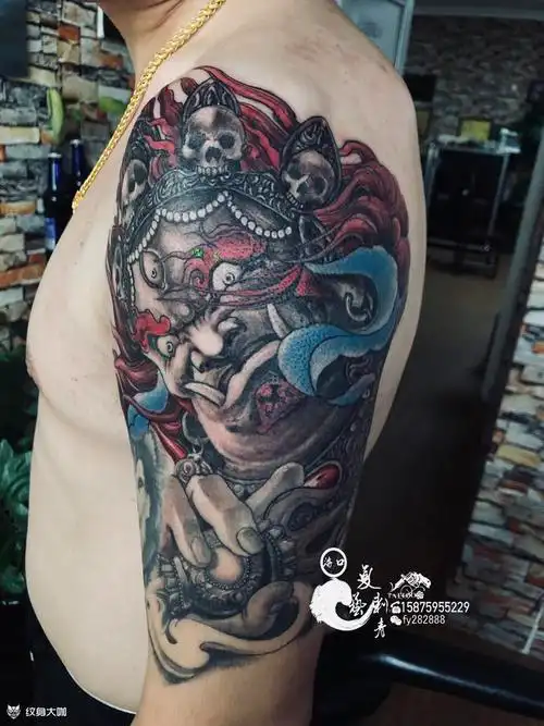 大黑天财神_纹身图案手稿图片_勋的纹身作品集