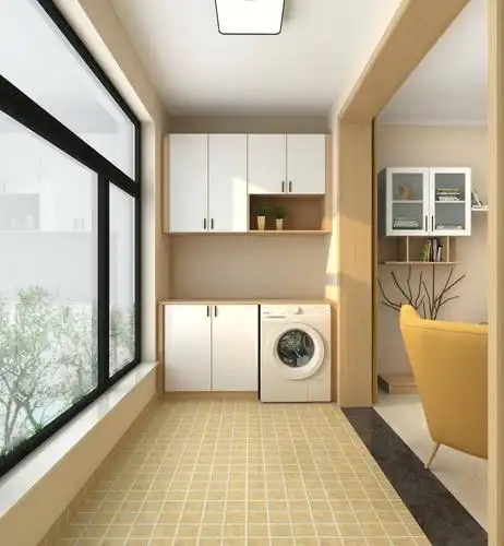 130平大户型现代风格阳台休闲吊顶装修效果图