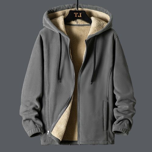 超好穿连帽卫衣男秋冬季加绒加厚休闲羊羔绒上衣摇粒绒抓绒衣外套