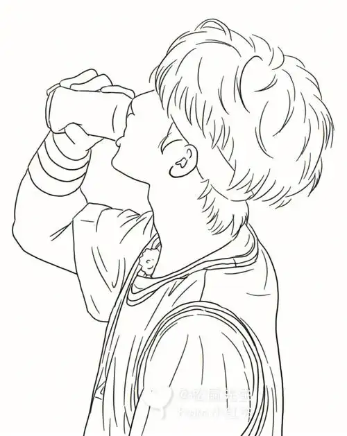 运动小张张真源时代少年团张真源向全世界安利张真源线稿