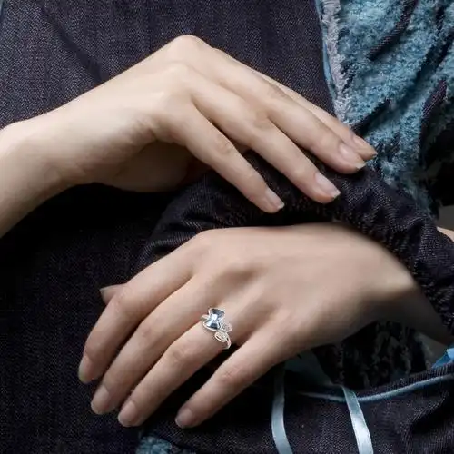 伊泰莲娜银之堡 s925纯银 蝶双飞 戒指