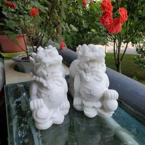 石雕貔貅摆件小一对公母大小号招财聚财工艺品摆件