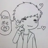 头像女生手绘简笔画卡通动漫二次元林俊杰简笔画林俊杰铅笔画简笔画