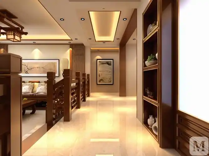 8万450㎡中式复式装修中国风中式风格别墅-红星美凯龙家装效果图