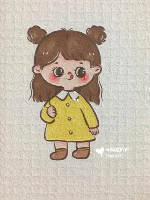 画|手绘卡通头像小女孩教程可爱人物简笔画教程可爱小女孩卡通人物简