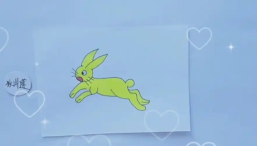 简笔画:教你怎么画在奔跑的兔子