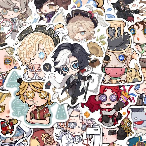 第五人格贴纸q版第五人格贴纸可爱小表情手账素材自粘贴diy装饰平板