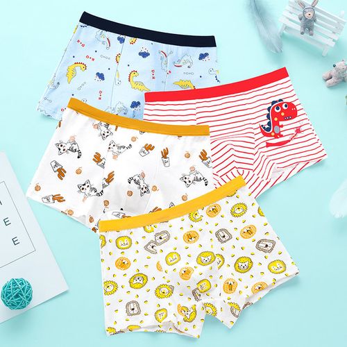 兹仕猫3-15岁小男孩穿的内裤儿童内裤男童平角3宝宝小童6中大童10四角