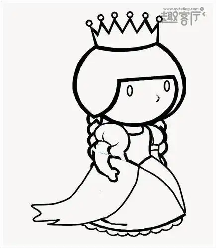 简笔画卡通人物大全 儿童动漫人物简笔画一步一步教我画公主美丽的