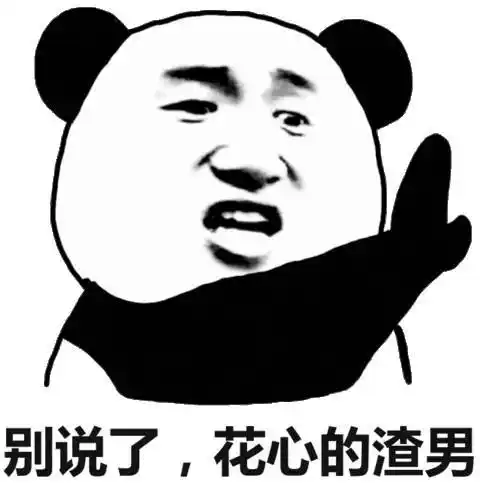 别说了花心的渣男熊猫头花心熊猫别说表情