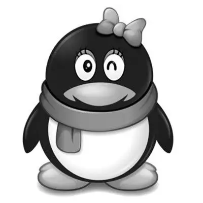 求一只灰色的女qq企鹅头像