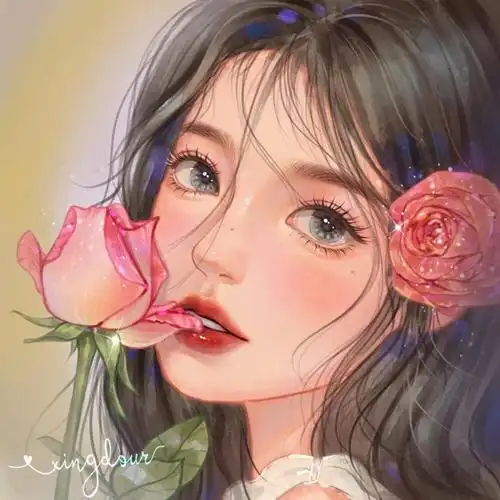 春日氛围感闺蜜头像 女生头像|闺蜜头像|手绘头像 画师: xhs【82